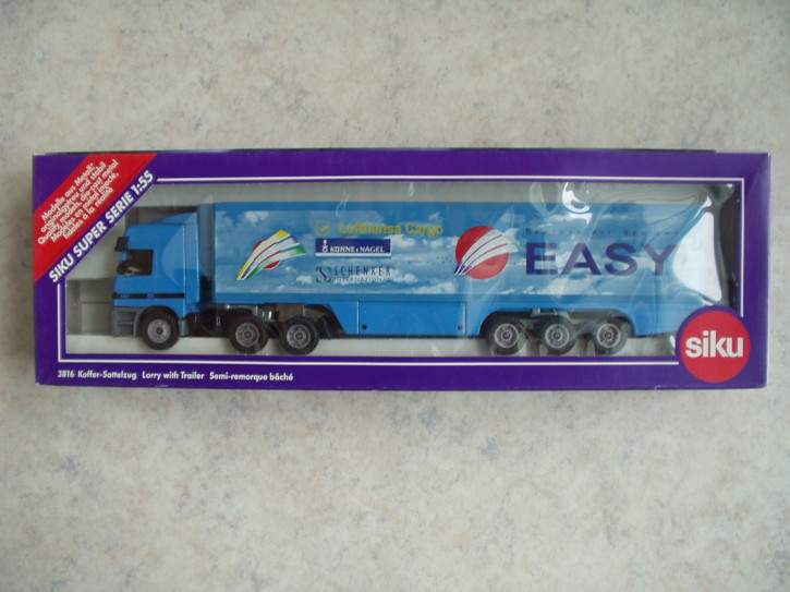 Koffer-Sattelzug "Lufthansa Cargo, Schenker, Easy, Kühne & Nagel" M 1:55