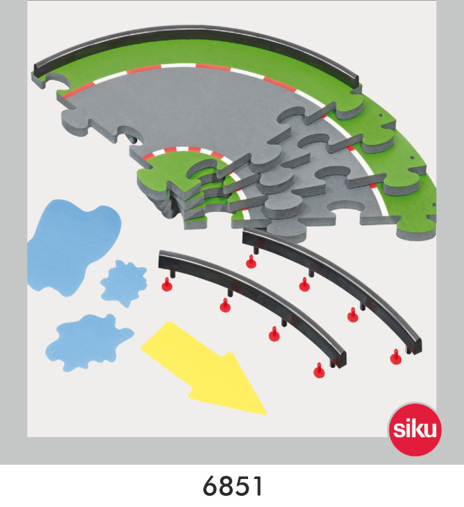 Fahrbahn Set (Kurven) SIKURacing M 1:43