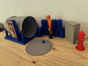 Hoftankstelle mit Zapfsäule